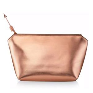 Lancome Metallic Rose Gold Cosmetics Bag